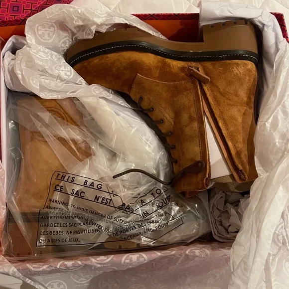 Tory Burch Lace Up Boots